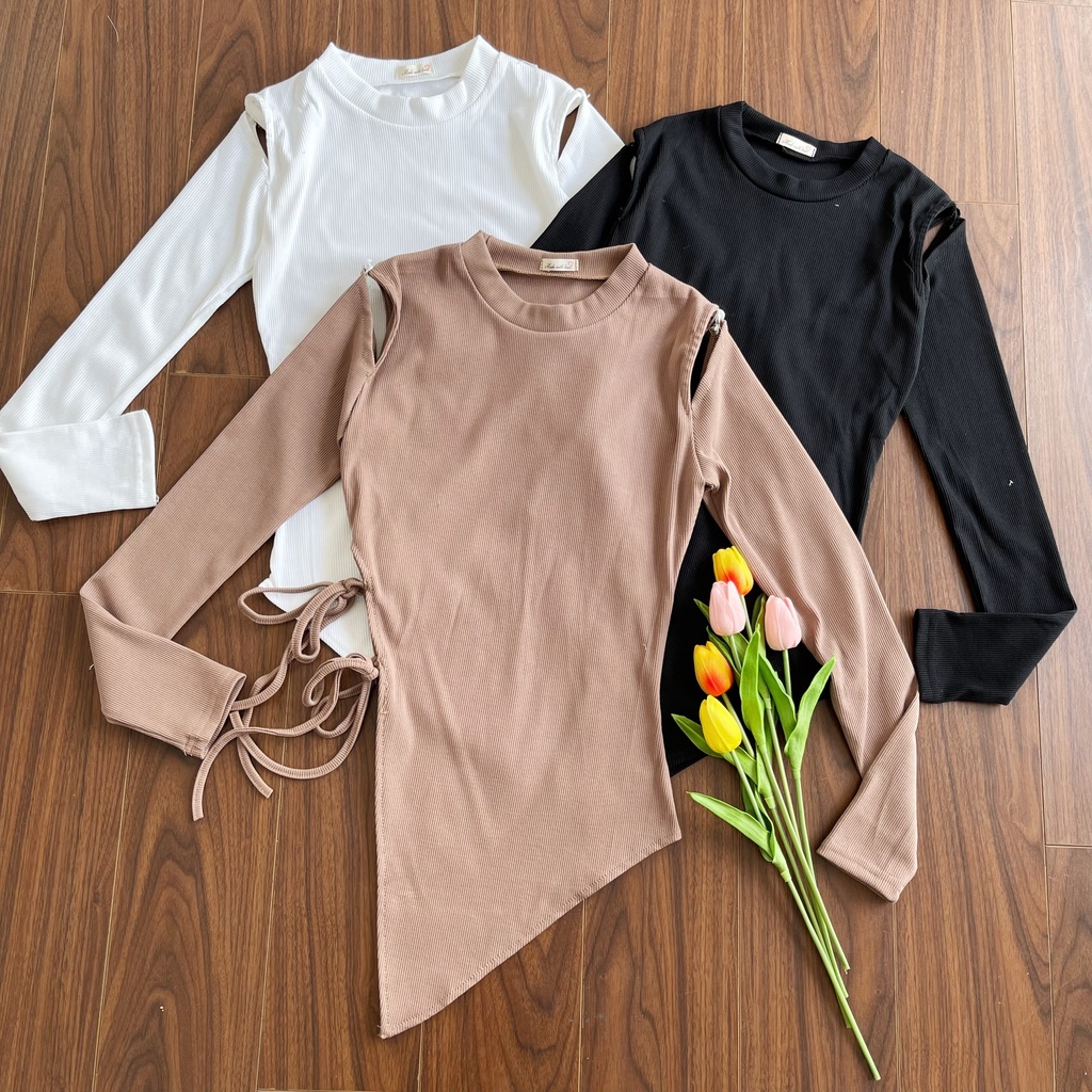 ÁO TRẮNG CUT OUT CỘT NƠ ĐỘC ĐÁO - LINIS TOP
