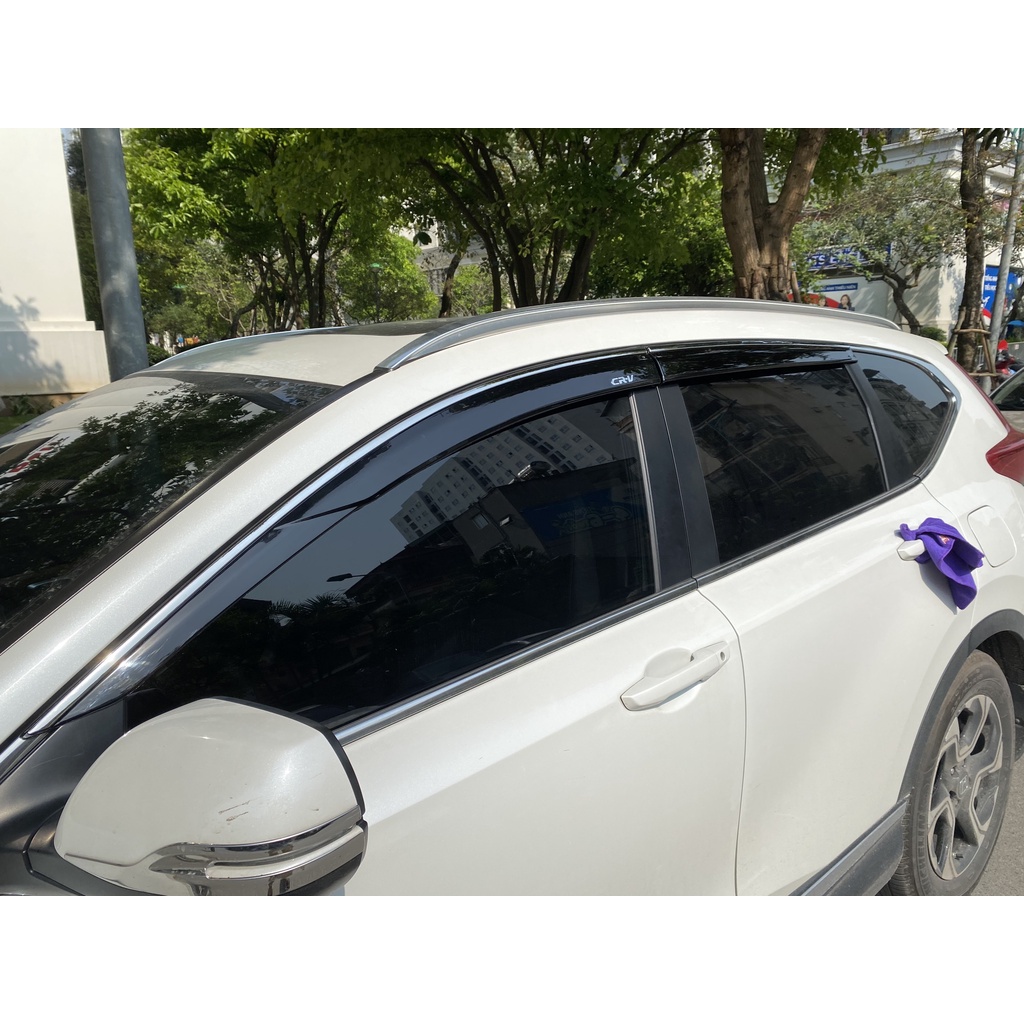 Vè che mưa ô tô Honda Crv 2018- 2022, viền chỉ INOX siêu đẹp, Chất liệu nhựa ABS cao cấp