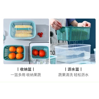 Hộp Đựng Đồ Bảo Quản Tủ Lạnh 5803 - Bộ Set 5 Rổ Hộp Đựng Đồ Tủ Lạnh Đa Năng Thông Minh Cao Cấp CamCamHome