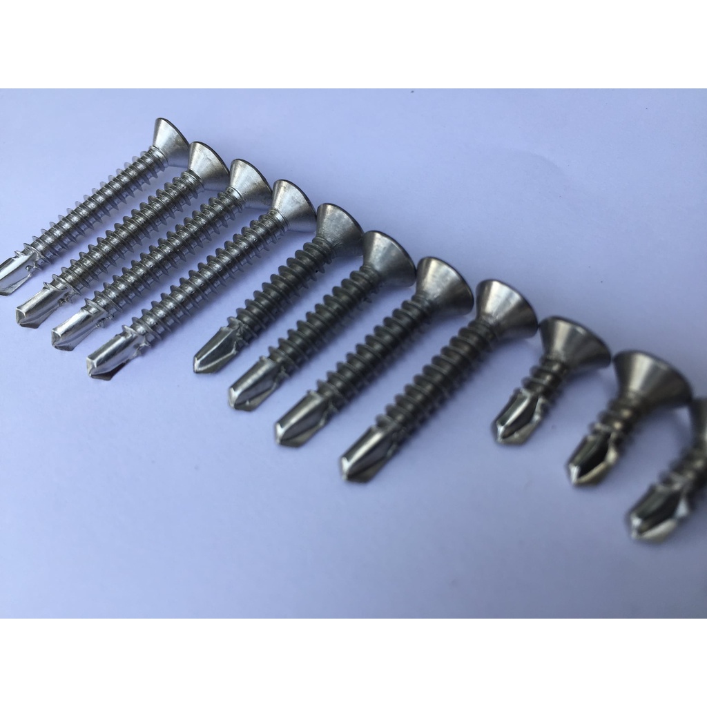 Vít chìm, vít tự khoan inox 304 đầu bằng các cỡ set 500gr (5 lạng ...