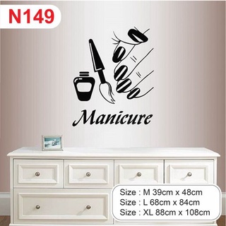 Decal trang trí cửa tiệm Nails thu hút khách hàng tạo điểm nhấn cho không gian tiệm P10