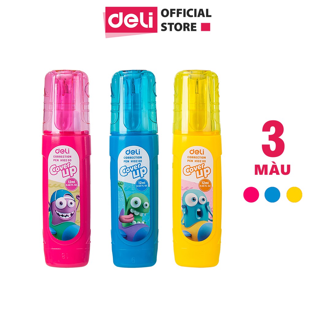 Ảnh Bút Xóa Nước 12ml Deli Bút Xóa Sạch Nhanh Khô An Toàn Sử Dụng Thuận Tiện Học Sinh Sinh Viên Văn Phòng 1