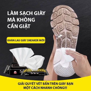 Khăn vệ sinh giày Quick Wipes tiện lợi không cần giặt (12 khăn) - GiayOmega