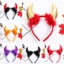 KIN Retro Quỷ Bò Sừng Băng Đô Phụ Kiện Ác Halloween Trang Phục Hóa Trang Đảng