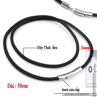 Dây chuyền nam dây vải dù Thái khóa inox không gỉ chiều dài theo yêu cầu