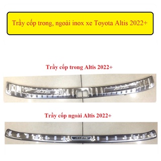 Ốp Chống trầy cốp trong ngoài xe Toyota Altis 2014 -2021, 2022, 2023, 2024, 2025 mẫu Vân INOX cao cấp