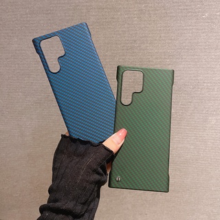 Ốp Điện Thoại Họa Tiết Sợi Carbon Mỏng Không Khung Cho Samsung Galaxy S23 S22 S21 Note 20 Ultra 10 Plus Ốp Lưng Nhựa Cứng K01