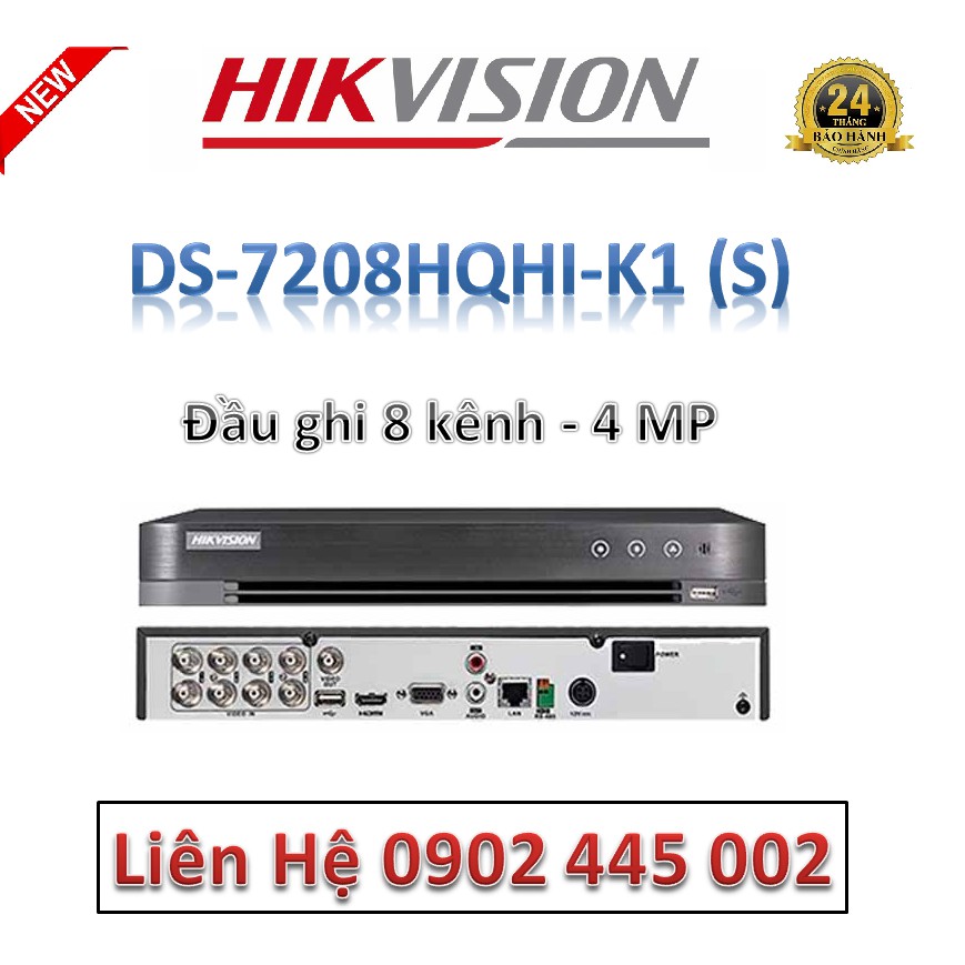 ĐẦU GHI TVI HIKVISION DS-7208HQHI-K1 (S) | Shopee Việt Nam