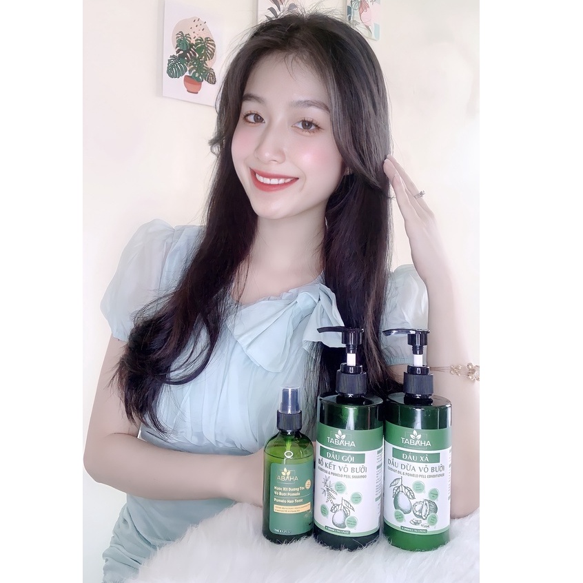 Ảnh Combo Dầu Gội Dầu Xả Và Xịt Dưỡng Tóc Bồ Kết Vỏ Bưởi Tabaha Cho Tóc Rụng, Tóc Khô, Mọc Tóc Nhanh 3