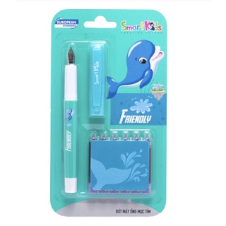 Vỉ bút máy Smartkids SK-CFP004 gồm 1 bút và 6 ống mực Dành cho học sinh cấp 1, tiện dụng, dễ sử dụng