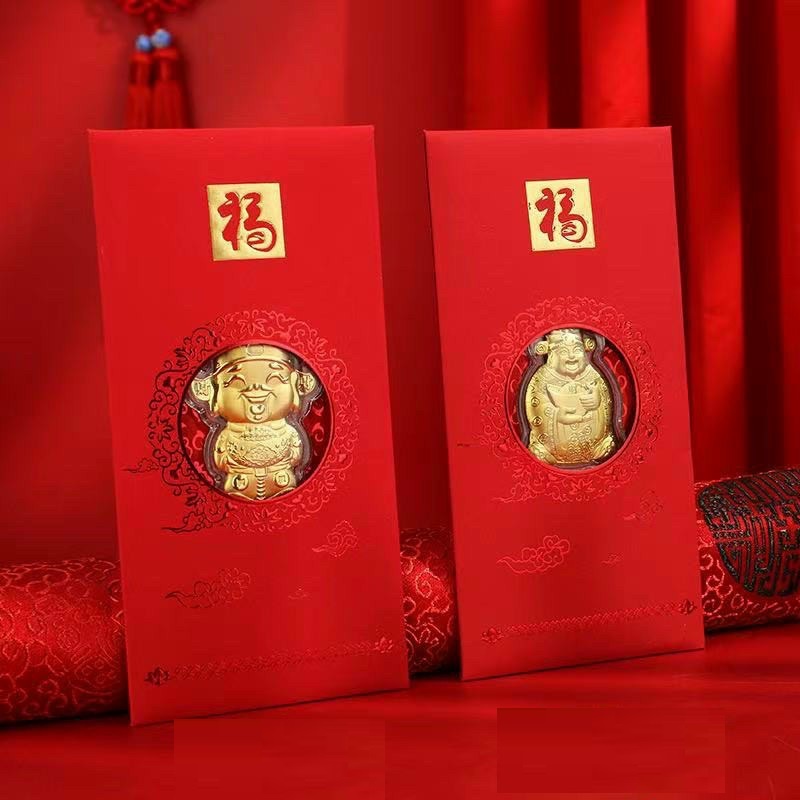 Bao Lì Xì Thần Tài Mạ Vàng Lì Xì Thần Tài Đỏ Thu Hút Tài Lộc Vía Thần Tài Vàng Năm 2025 - Đồ Chơi Cho Bé PUKAPI