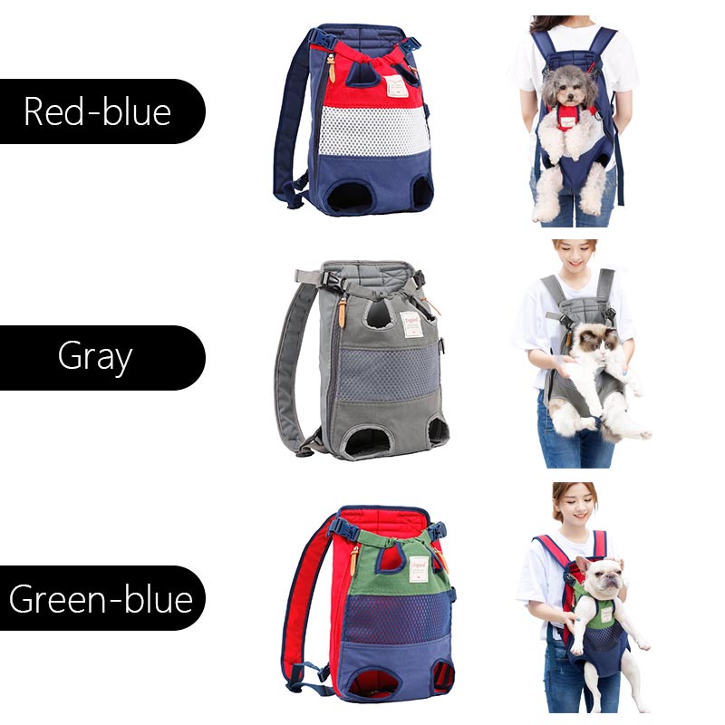 HamshMoc Ba lô vận chuyển phía trước cho chó dành cho chó nhỏ Mèo chân ra ngoài Pet Carrier Sling Ba lô để đi du lịch đi bộ đường dài