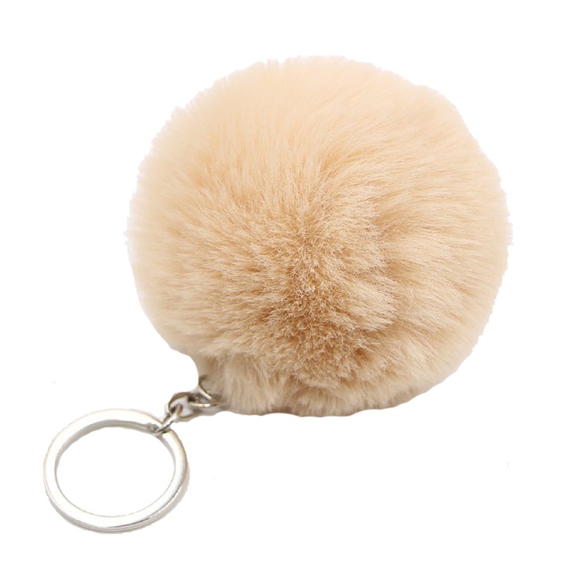 Ppy Lông Tơ Giả Pom Pom Móc Khóa Sang Trọng Móc Khóa Túi Nữ Mặt Dây Chuyền Trang Sức