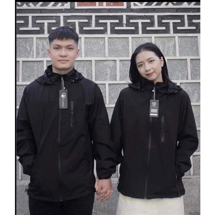 Áo Khoác Gió 3 Khoá Nam Nữ 2 Lớp Vải Tráng Bạc Chống Nước Cản Gió Ngăn Bụi Bẩn Cực Tốt PS006