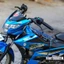 Tem rời cao cấp dán xe Satria xanh đen đơn giản. Không bay màu bong tróc
