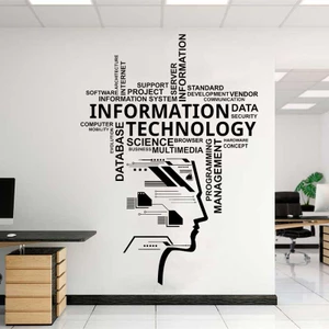 Công nghệ thông tin Decal dán tường Vinyl IT Phần mềm kỹ thuật giáo dục Công ty Trang trí văn phòng Công việc Nhãn dán kinh doanh Bức tranh tường
