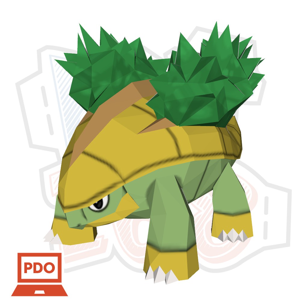 Mô hình giấy Anime Game Pokemon Grotle | Shopee Việt Nam