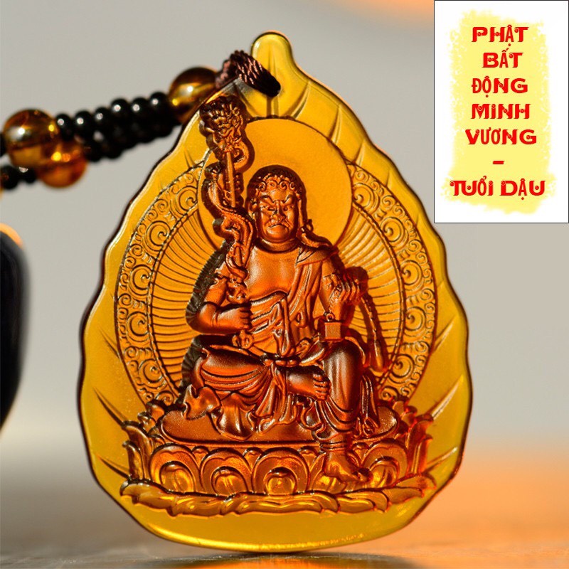 Dây chuyền vòng đeo cổ phật Bất Động Minh Vương -Bản mệnh cho tuổi Dậu-Tặng kèm theo dây