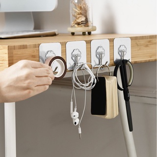 Móc dán tường chịu lực siêu dính treo đồ trong suốt 6x6cm 88037