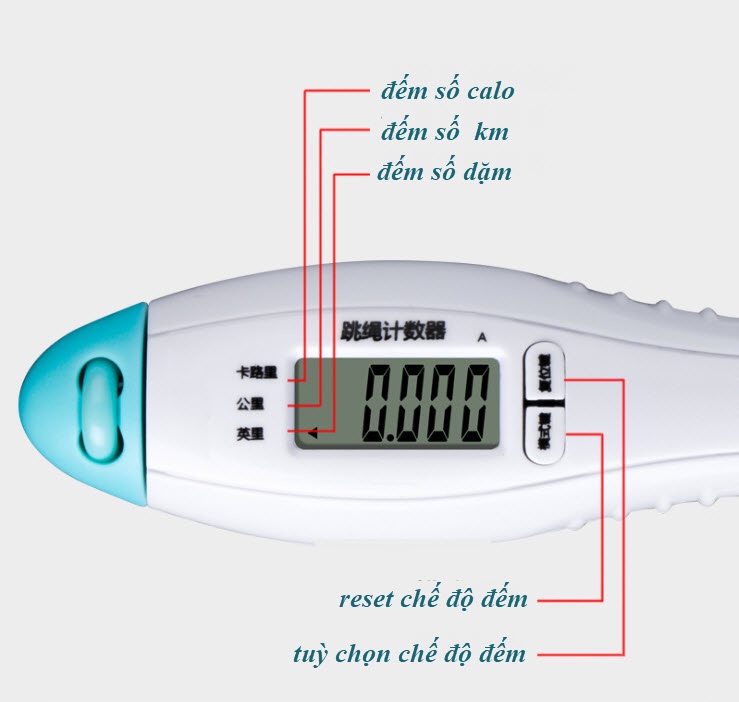 Mô tả Dây Nhảy Lõi Thép Bảo Hành 12 Tháng Dây Nhảy Đếm Số Tự Động Đếm Giờ Dây Lõi Thép Cleacco DNLT Boro Sport - 7