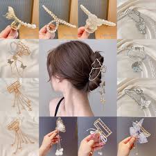 💖 SALE 50% 💖 Set 6 Kẹp Tóc Ngoạm Lớn 3 Màu Trắng Vàng Trong - Sản Phẩm Chính Hãng