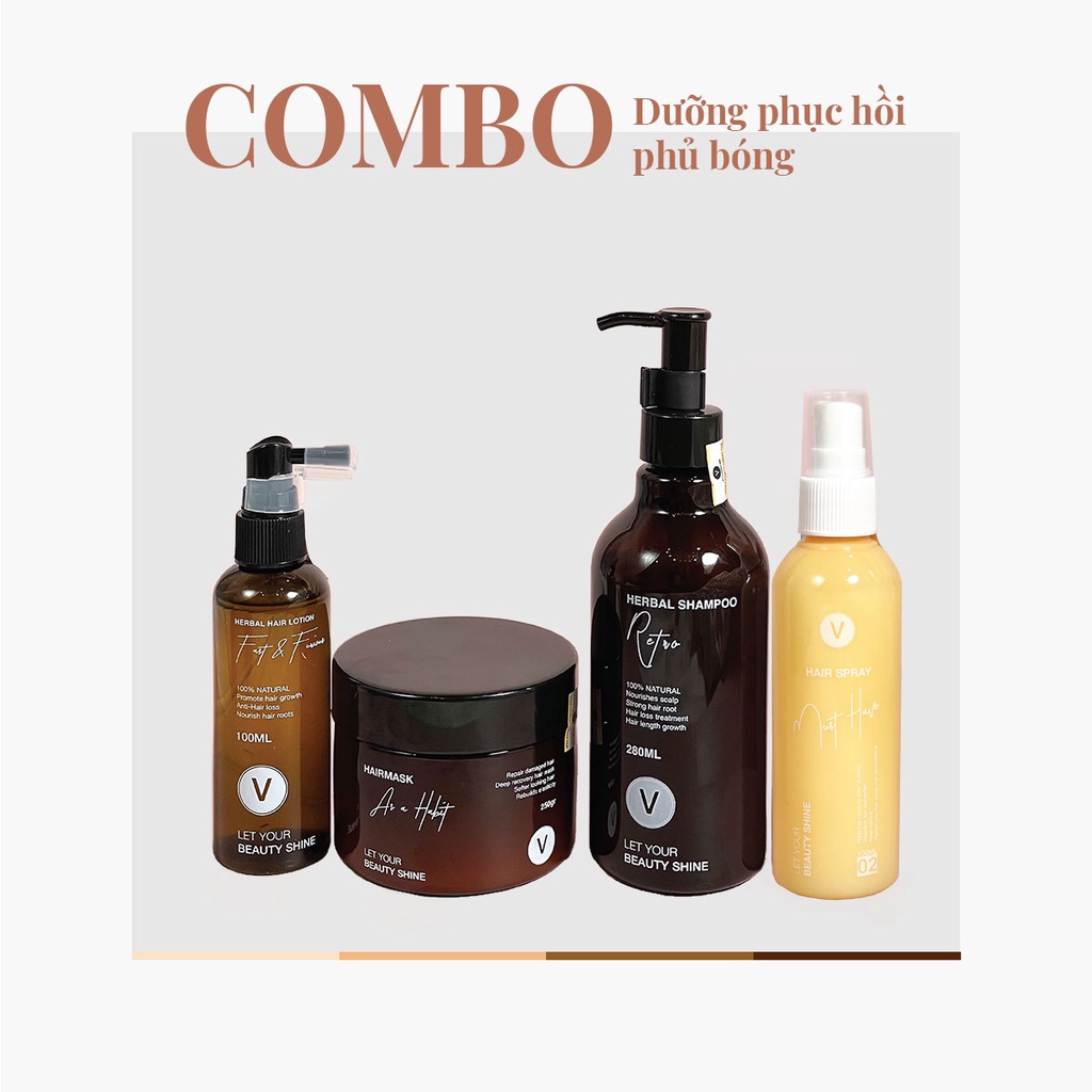 Ảnh Combo11 bộ 4 sản phẩm chăm sóc phục hồi toàn diện cho mái tóc vyvyhaircare V 745ml / 780ml 4