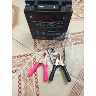 Kẹp bình ắc quy, xe điện mini, bình xe máy, bình xe điện với dòng tải tới 75A 2 cái đỏ và đen