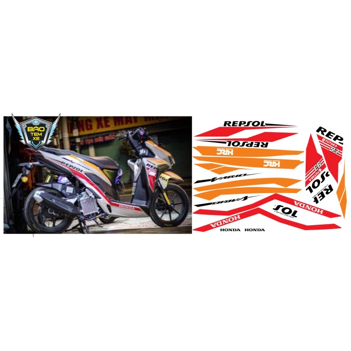 Tem rời dán xe vario 150 repsol dán xe trắng - Bi Decal | Shopee Việt Nam