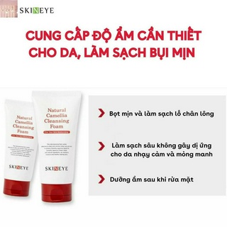 Sữa rửa mặt trắng da tẩy trang chống lão hoá cấp ẩm tốt cho mọi loại da SKINEYE 120ml I Phục hồi da sạch sâu tạo bọt