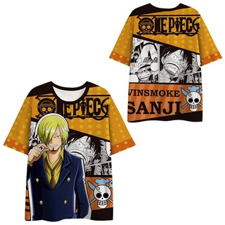 Áo Thun Anime One Piece Unisex - Hình Dáng Luffy, Zoro, Nami và Sanji - Phù Hợp Nhiều Kích Cỡ