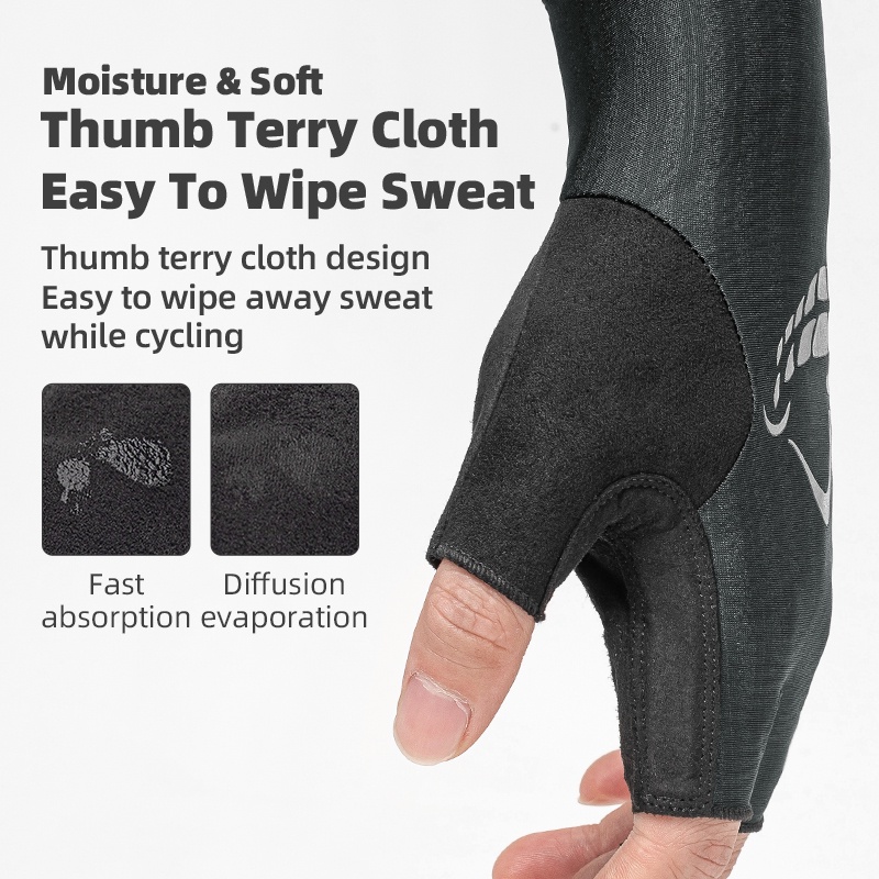 Găng tay xe đạp Rockbros thoáng khí, chống sốc, chống trượt cho MTB và xe đạp đường bộ