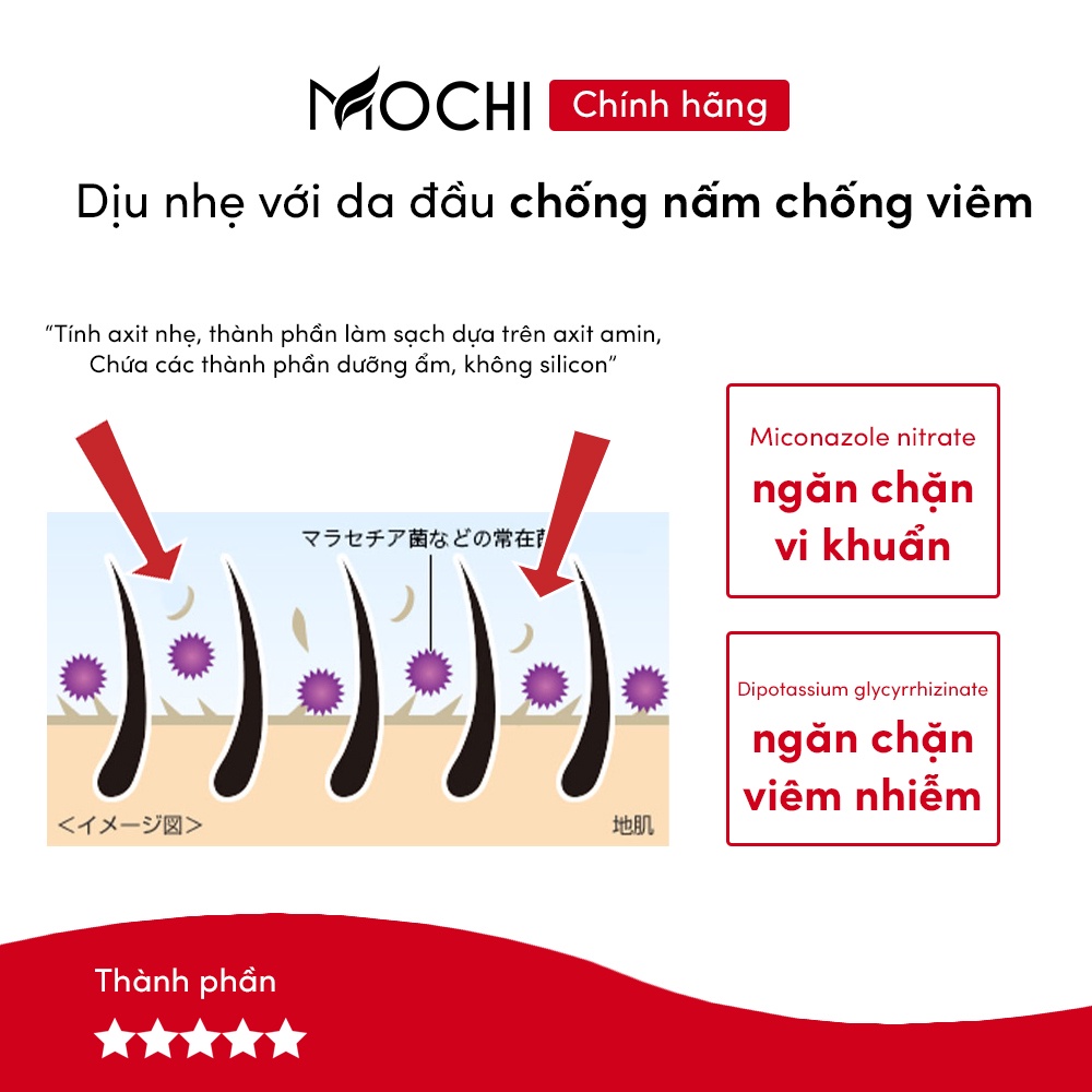 Dầu gội sạch gàu Mochi Nhật Bản - Dầu gội chống gàu Mochi đến từ Nhật Bản hiệu quả, an toàn