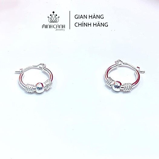 Ảnh Hoa Tai Bạc Dạng Tròn Cho Bé Gái - Minh Canh Jewelry 1