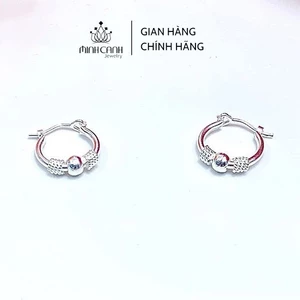Hoa Tai Bạc Dạng Tròn Cho Bé Gái - Minh Canh Jewelry