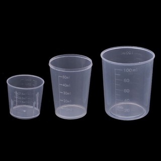 3 cốc đong chia vạch 50ml - 100ml