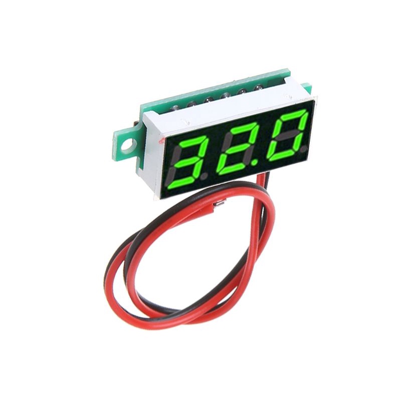 Máy kiểm tra điện màn hình kỹ thuật số LED hai dây OXXGGKAO cho đồng hồ đo Vôn kế DC2 5V 30V có kết nối ngược cho Pr