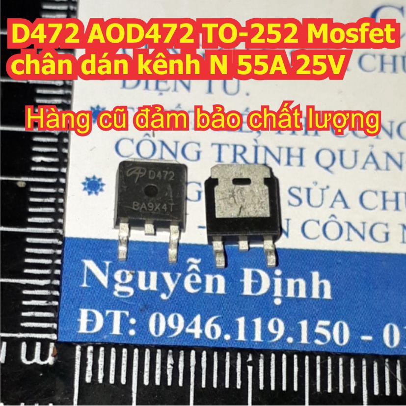 10 con D472 AOD472 TO-252 Mosfet chân dán kênh N 55A 25V kde8352 ...
