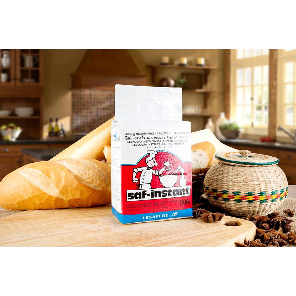 Men lạt PHÁP hiệu Saf-instant 500g - Men nở làm bánh mì, pizza - PL35