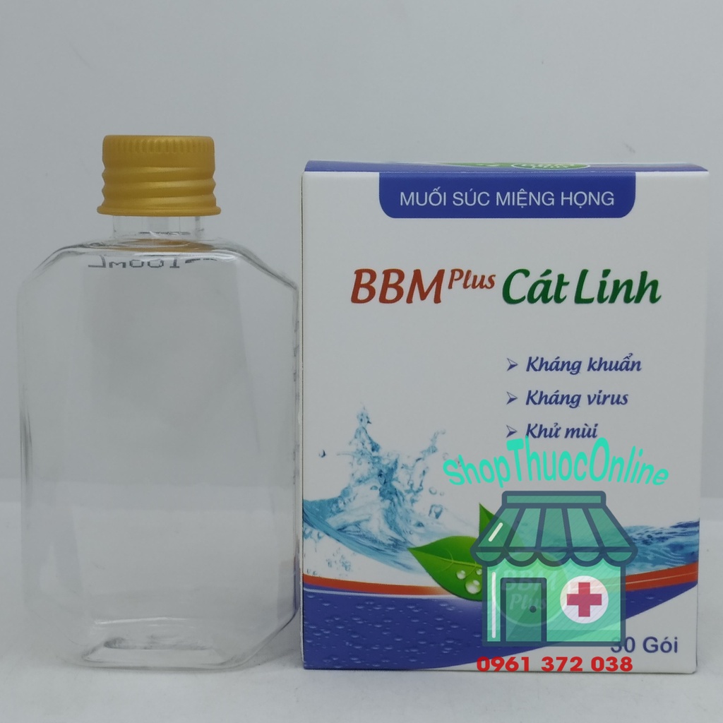 Muối súc miệng họng BBM Plus Cát Linh hộp 30 gói | Shopee Việt Nam