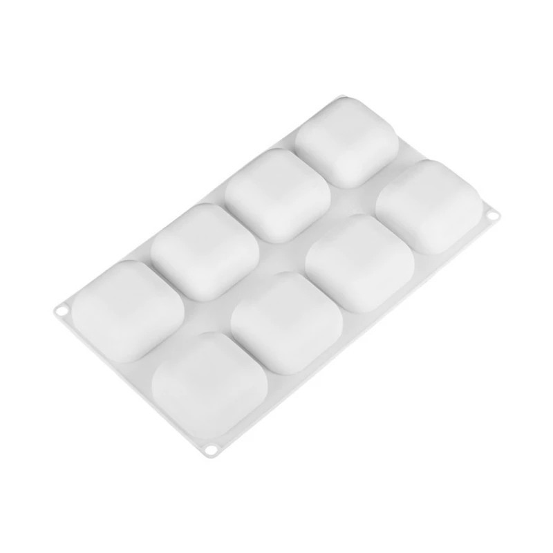 Khuôn silicone Làm Bánh 8 Ngăn Tạo Hình Vuông Tiện Dụng
