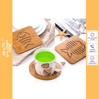 COMBO 3 Miếng lót cốc bằng gỗ sang chảnh 2191