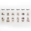 Favoritegoods 50 Chiếc DIY Vải May Nhãn Đan Len Handmade Với Họa Tiết Trái Tim Tình Yêu Dệt Tiếp Liệu|Phụ kiện may vá mèo hoạt hình