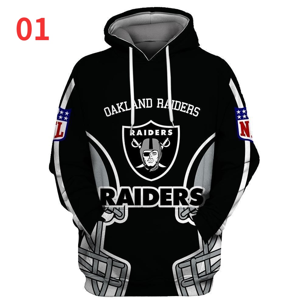 Áo Hoodie RAIDERS Áo len in 3D Áo khoác ngoài thời trang