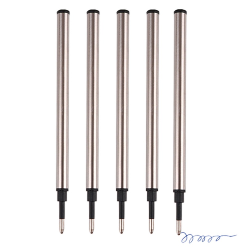 5 ruột bút bi 0.5mm màu xanh lam/đỏ/đen thay thế tiện lợi