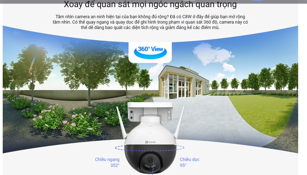 Mô tả Camera ip wifi ngoài trời ezviz c8w quad HD 2K 4MP tích hợp AI đàm thoại 2 chiều - 4