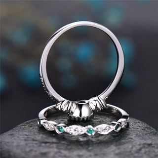 Nhẫn Bạc 925 Đính Đá Zircon Ngọc Lục Bảo Phong Cách Trung Hoa Dễ Thương Làm Quà Tặng Cho Bạn Gái / Nam / Nữ