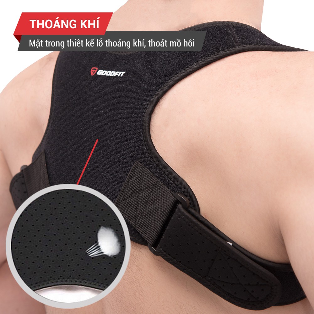 Ảnh Đai chống gù lưng nam, nữ chính hãng GoodFit đai định hình cơ thể chất liệu bền, thoáng khí GF711P 4