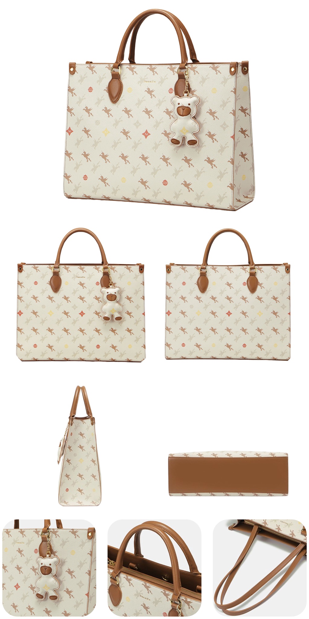 Mô tả Túi xách Tote bag nữ Nucelle size to charm gấu đi chơi, đi làm, đựng laptop... ViAnh Store 1172020 - 6