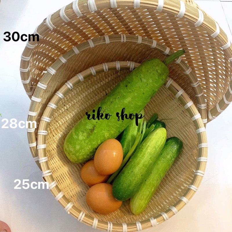 rỗ rá đan tre truyền thống ( ĐỦ SIZE) siêu bền trang trí ảnh thật 100% ...