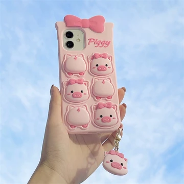 Ốp lưng iPhone hình chú lợn hồng cho iPhone 11 Pro Max iPhone 12 Pro Max iPhone 13 Pro iPhone X iPhone X Max iPhone 13 Pro Max iPhone XR iPhone 12 Mini Case Silicon Điện thoại di động